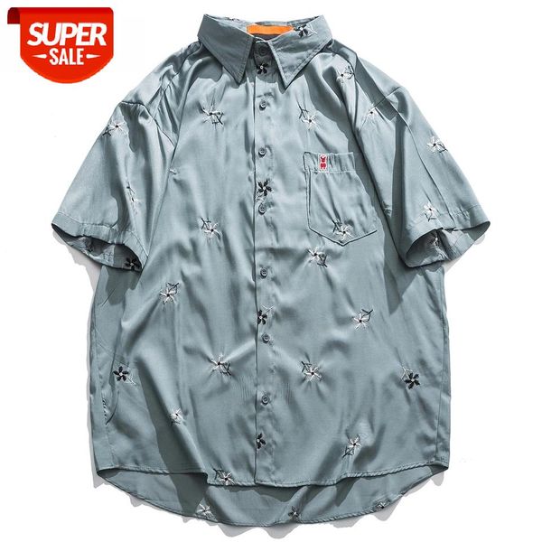 flower embroidered shirts men hip hop 2020 men japanese streetwear short sleeve beach shirts cotton black harajuku #dt64, White;black 
flower embroidered shirts men hip hop 2020 men japanese streetwear short sleeve beach shirts cotton black harajuku #dt64, White;black