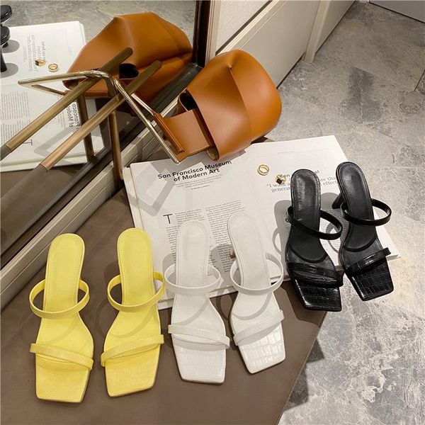 slippers 2021 women summer square toe high heels slides female sandal shoes woman outdoor ladies flip flops mules, Black
slippers 2021 women summer square toe high heels slides female sandal shoes woman outdoor ladies flip flops mules, Black