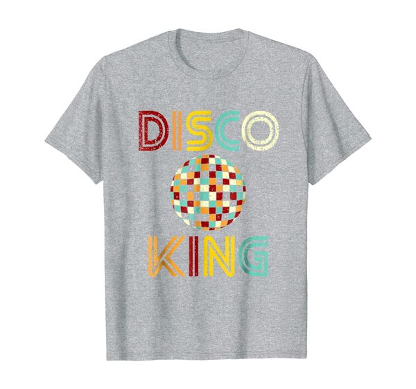 disco king mens distressed dance 70s 80s t-shirt, White;black 
disco king mens distressed dance 70s 80s t-shirt, White;black