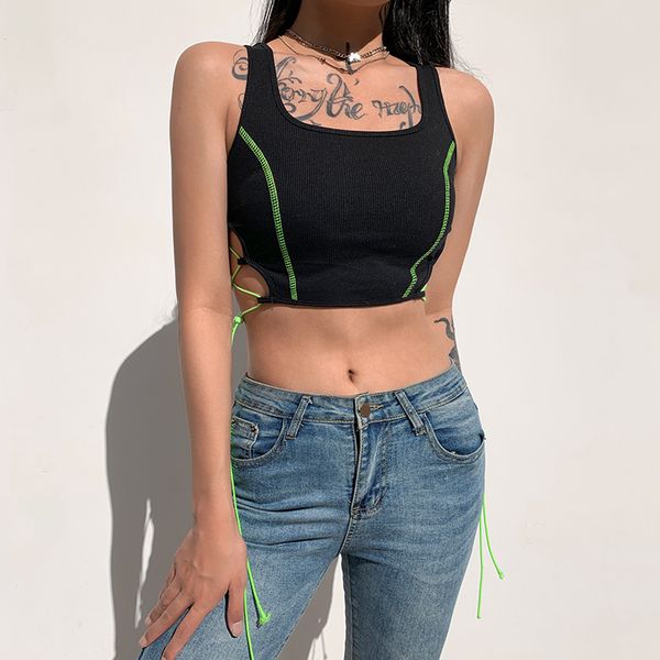 gothic patchwork lace up crop for women 2021 streetwear skinny slim female tank fitness activewear, White
gothic patchwork lace up crop for women 2021 streetwear skinny slim female tank fitness activewear, White