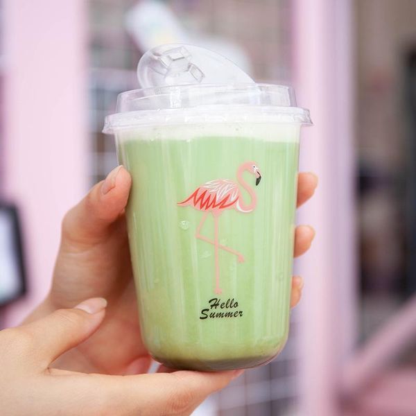 disposable cups & straws 50pcs net red flamingo clear plastic u shape creative bubble tea cup drinking coffee with lids 500ml
disposable cups & straws 50pcs net red flamingo clear plastic u shape creative bubble tea cup drinking coffee with lids 500ml