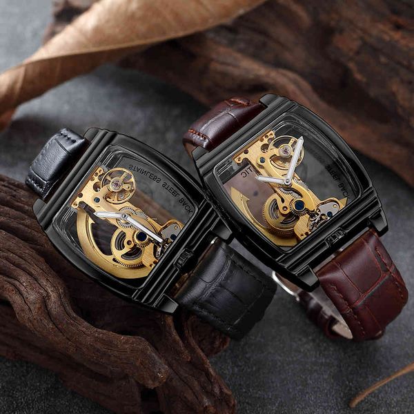 automatic mechanical watches men steampunk skeleton self winding leather brand luxy reloj de hombre, Slivery;brown
automatic mechanical watches men steampunk skeleton self winding leather brand luxy reloj de hombre, Slivery;brown