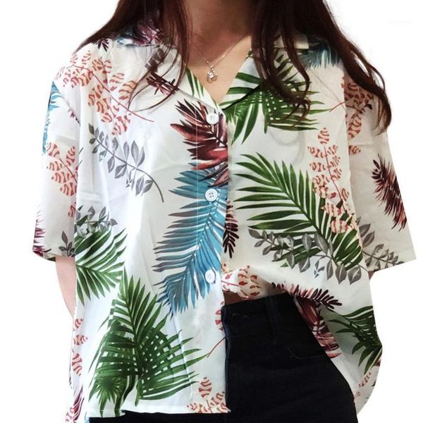 women's blouses & shirts 2021 womens chiffon y2k tropical plant leaf print short sleeves hawaiian fashion floral casual blouse loose sh, White
women's blouses & shirts 2021 womens chiffon y2k tropical plant leaf print short sleeves hawaiian fashion floral casual blouse loose sh, White