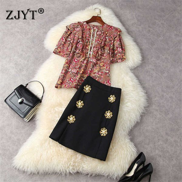 fashion summer 2 piece outfits elegant short sleeve vintage print blouse+floral buttons skirt suit ol dress sets 210601, White
fashion summer 2 piece outfits elegant short sleeve vintage print blouse+floral buttons skirt suit ol dress sets 210601, White