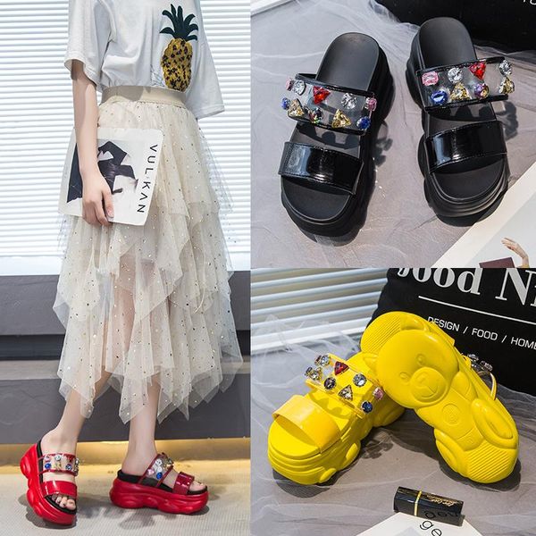 slippers female shoes ladies' platform glitter slides increased internal fashion women heels 2021 jelly soft luxury flat high pu, Black
slippers female shoes ladies' platform glitter slides increased internal fashion women heels 2021 jelly soft luxury flat high pu, Black