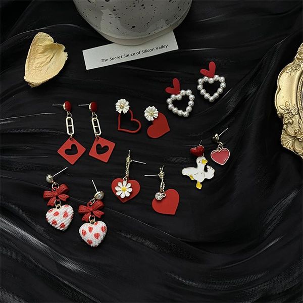 stud creative fun cartoon cute red love confession series earrings female fashion retro ins student ear jewelry, Golden;silver
stud creative fun cartoon cute red love confession series earrings female fashion retro ins student ear jewelry, Golden;silver