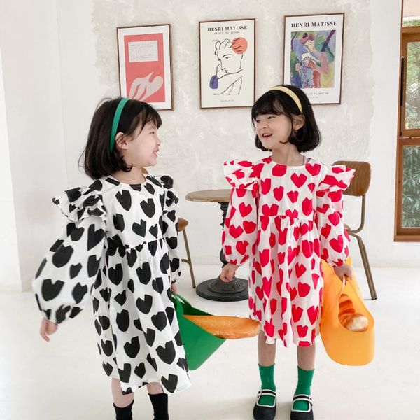 girl's dresses 2021 spring arrival girls long sleeve heart dress kids korean design cotton, Red;yellow
girl's dresses 2021 spring arrival girls long sleeve heart dress kids korean design cotton, Red;yellow