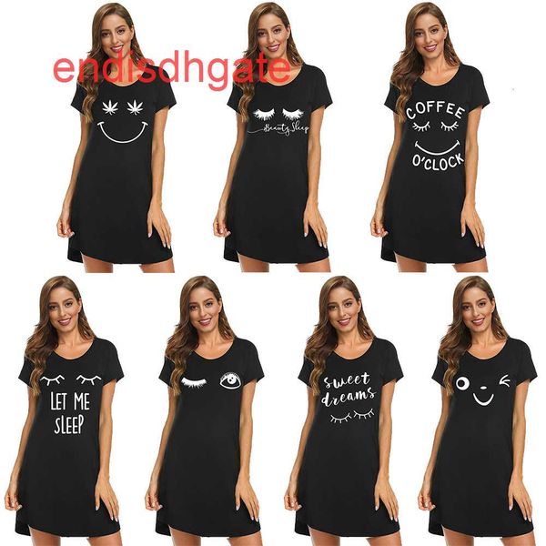 home summer leisure smiley printing face 3d digital wear women's loose round neck short sleeve jumpsuit nightd, Black;white
home summer leisure smiley printing face 3d digital wear women's loose round neck short sleeve jumpsuit nightd, Black;white