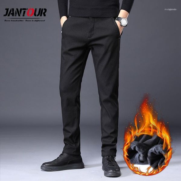 men's pants thicken casual winter plus velvet trousers slim warm solid office business straight brand clothing1, Black
men's pants thicken casual winter plus velvet trousers slim warm solid office business straight brand clothing1, Black