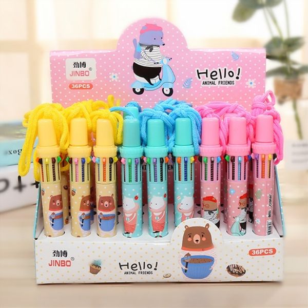 painting pens cartoon 10 ballpoint keai function push oil ten multi color drawing ball point pen with rope, Black;red
painting pens cartoon 10 ballpoint keai function push oil ten multi color drawing ball point pen with rope, Black;red
