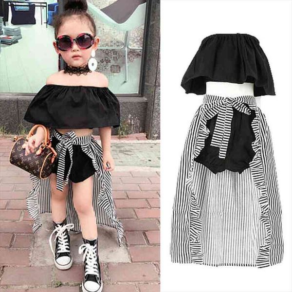 3pcs toddler kids baby girl 2-7y clothes sets off shoulder crop trousers shorts striped skirts outfit, White
3pcs toddler kids baby girl 2-7y clothes sets off shoulder crop trousers shorts striped skirts outfit, White