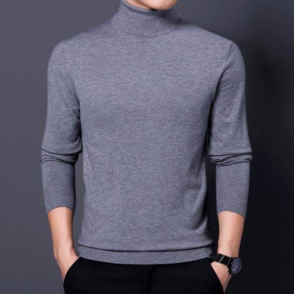 young men's long sleeved autumn and winter middle-aged solid color dad's high neck bottomed sweater, Black
young men's long sleeved autumn and winter middle-aged solid color dad's high neck bottomed sweater, Black