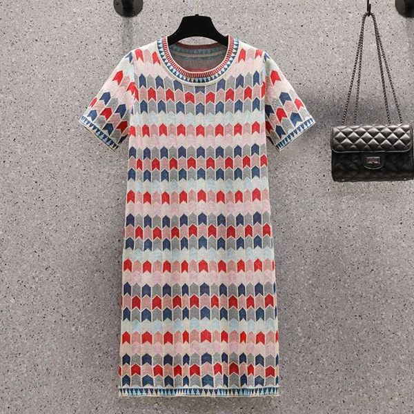 summer women geometric print knitted dress korean elegant o-neck short sleeve casual mini 210526, Black;gray
summer women geometric print knitted dress korean elegant o-neck short sleeve casual mini 210526, Black;gray
