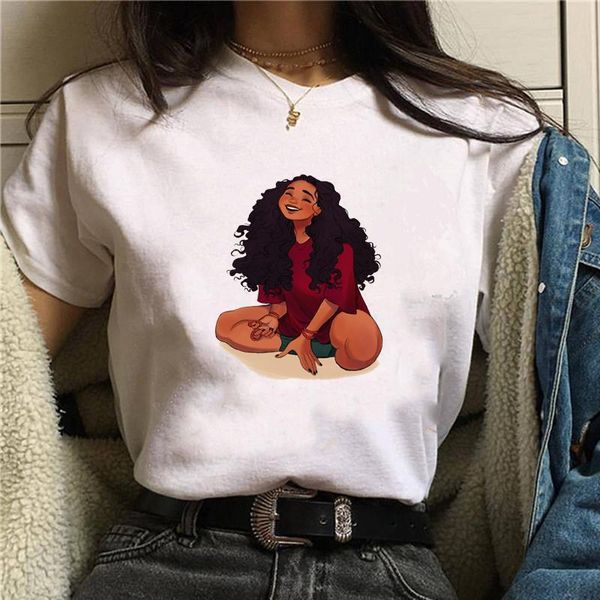 women tshirt cartoon black girl printed short sleeve tees fashion casual t-shirts women's clothing female cool shirt, White
women tshirt cartoon black girl printed short sleeve tees fashion casual t-shirts women's clothing female cool shirt, White