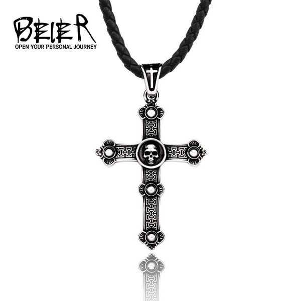 pendant necklaces vikings necklace exorcist skull cross stainless steel chain norse viking jewelry bp8-488, Silver
pendant necklaces vikings necklace exorcist skull cross stainless steel chain norse viking jewelry bp8-488, Silver