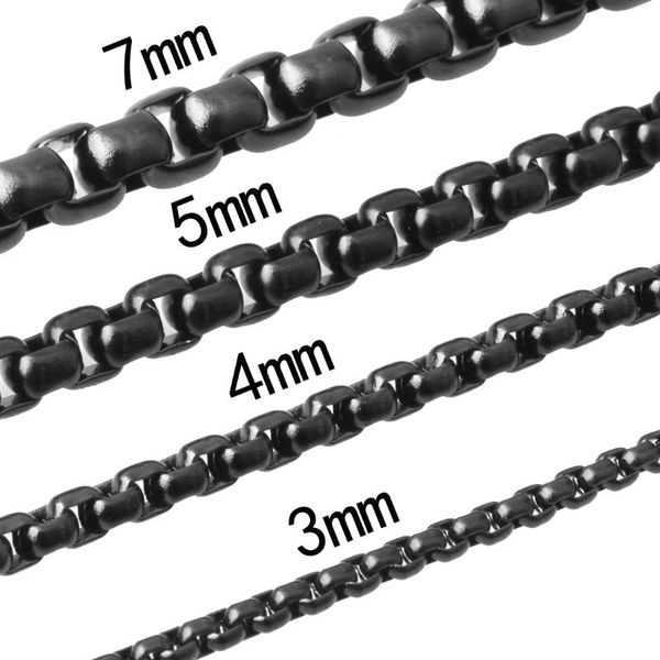 chains charms men women black 316l stainless steel box chain necklace or bracelet jewelry choker halloween gift 2/3/4/5/7mm 7-40inch, Silver
chains charms men women black 316l stainless steel box chain necklace or bracelet jewelry choker halloween gift 2/3/4/5/7mm 7-40inch, Silver