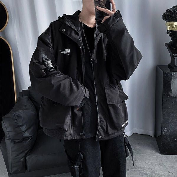 men's jackets tactical hip hop cargo techwear jackets streetwear cardigan casual bomber outerwear hooded multi-pocket letter to man lax, Black;brown
men's jackets tactical hip hop cargo techwear jackets streetwear cardigan casual bomber outerwear hooded multi-pocket letter to man lax, Black;brown