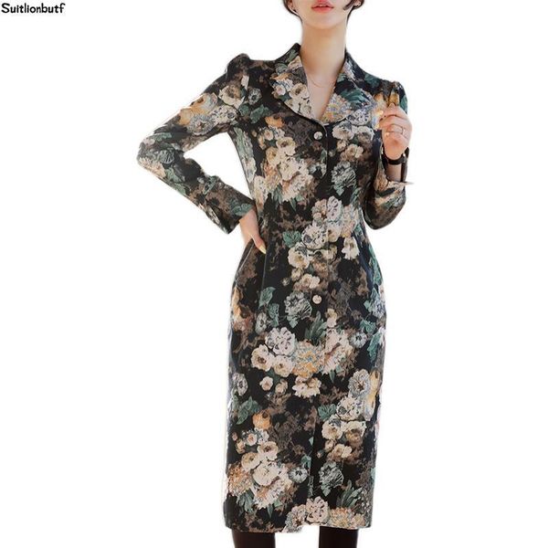 casual dresses 2021 korean floral printed women sheath long dress notched single-breasted robe femme vadim elegant vintage ladies ol vestido, Black;gray
casual dresses 2021 korean floral printed women sheath long dress notched single-breasted robe femme vadim elegant vintage ladies ol vestido, Black;gray