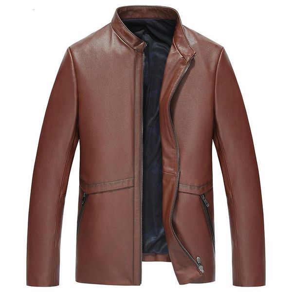men's leather & faux ayusnue jacket 100% cowhide coat genuine cow men spring autumn brown coats zts-19026, Black
men's leather & faux ayusnue jacket 100% cowhide coat genuine cow men spring autumn brown coats zts-19026, Black