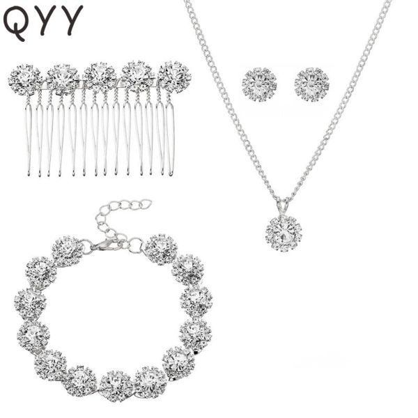 earrings & necklace qyy est fashion bridal jewelry sets austrian crystal bracelets necklaces hair comb headpieces wedding set, Silver
earrings & necklace qyy est fashion bridal jewelry sets austrian crystal bracelets necklaces hair comb headpieces wedding set, Silver