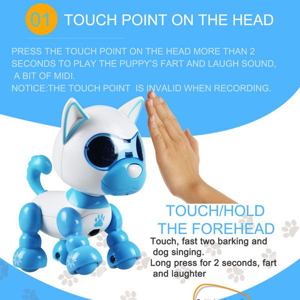 electronic pet toy with music sing dance walking intelligent mechanical infrared sensing smart robot dog
electronic pet toy with music sing dance walking intelligent mechanical infrared sensing smart robot dog