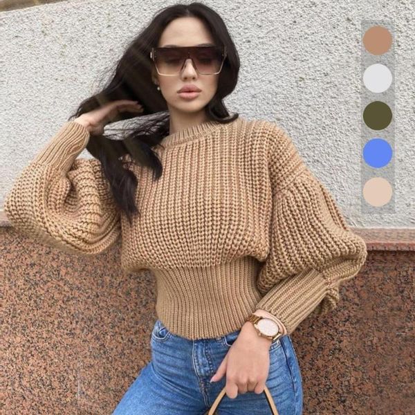 elegant women autumn winter sweaters o-neck collar long lantern sleeve solid color casual loose pullovers knitted women's, White;black
elegant women autumn winter sweaters o-neck collar long lantern sleeve solid color casual loose pullovers knitted women's, White;black