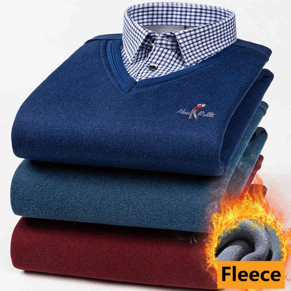 2021 new winter wear, together with veet warm shirts, busins casual simulated two-piece men's sweaters, high-end brands, White;black
2021 new winter wear, together with veet warm shirts, busins casual simulated two-piece men's sweaters, high-end brands, White;black