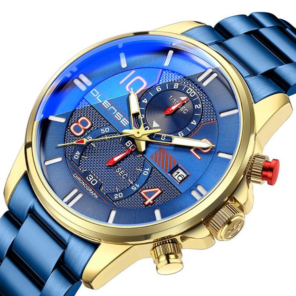 wristwatches olense fashion men business watches 30m waterproof sports quartz clock wristwatch men's luminous chronograph relogios masc, Slivery;brown
wristwatches olense fashion men business watches 30m waterproof sports quartz clock wristwatch men's luminous chronograph relogios masc, Slivery;brown