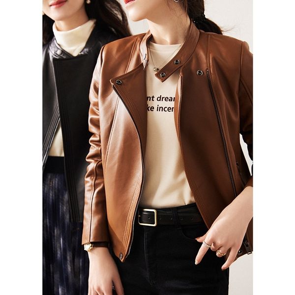 2021 classic wear ten thousand year lambskin leather coat women's short jacket motorcycle spring new style, Black
2021 classic wear ten thousand year lambskin leather coat women's short jacket motorcycle spring new style, Black