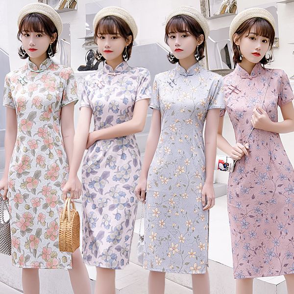chinese style women cheongsam summer cotton satin daily dress printed vintage handmade button stage show qipao plus size -3xl, Red
chinese style women cheongsam summer cotton satin daily dress printed vintage handmade button stage show qipao plus size -3xl, Red