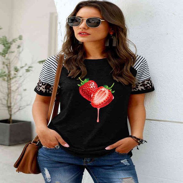 female ladies summer o-neck t-shirts women black t-shirt harajuku women casual cartoon cute fruit printed t-shirt, White
female ladies summer o-neck t-shirts women black t-shirt harajuku women casual cartoon cute fruit printed t-shirt, White