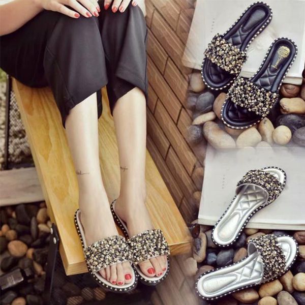 slippers women shoes 2021 fashion rhinestone womans summer ladies comfort mules student light peep toe flat sliders, Black
slippers women shoes 2021 fashion rhinestone womans summer ladies comfort mules student light peep toe flat sliders, Black