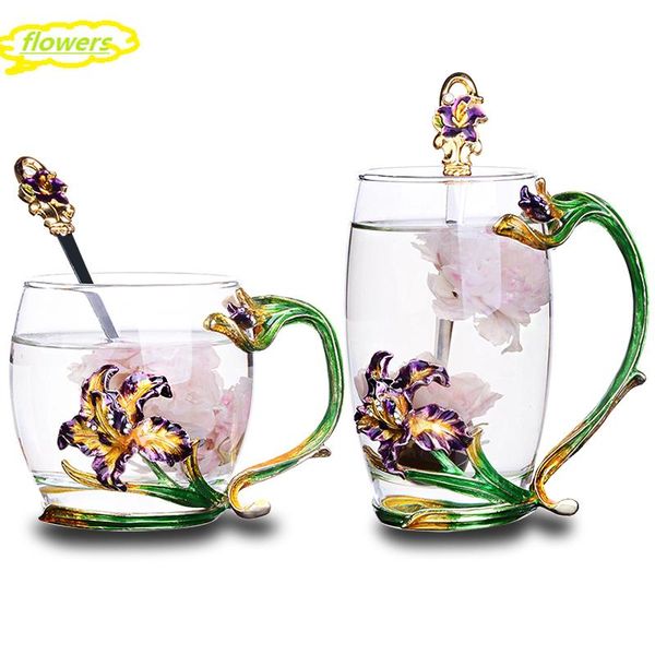 color enamel glass coffee mugs with spoon milk cups dovetail flower europe style drinkware
color enamel glass coffee mugs with spoon milk cups dovetail flower europe style drinkware