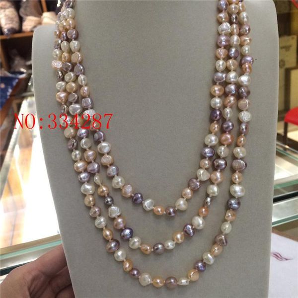 chains genuine 60 inch length 7-8mm freshwater cultured baroque pearl necklace, Silver
chains genuine 60 inch length 7-8mm freshwater cultured baroque pearl necklace, Silver
