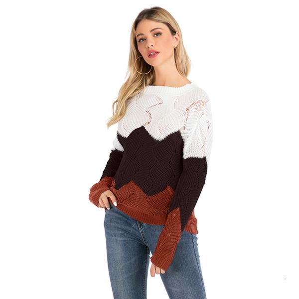 autumn winter sweater women 2020 elegent oversize long sleeve striped sweaters hole hit color pullover knitted sweater female 4f0f, White;black 
autumn winter sweater women 2020 elegent oversize long sleeve striped sweaters hole hit color pullover knitted sweater female 4f0f, White;black