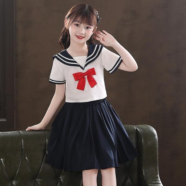 ethnic clothing children japanese sailor suit jk uniform student navy collar white short sleeve black pleated skirt school college style, Red
ethnic clothing children japanese sailor suit jk uniform student navy collar white short sleeve black pleated skirt school college style, Red