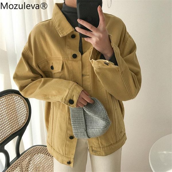 women's jackets bornsra 2021 spring single-breasted pockets women denim casual loose female jeans ladies outwear, Black;brown
women's jackets bornsra 2021 spring single-breasted pockets women denim casual loose female jeans ladies outwear, Black;brown
