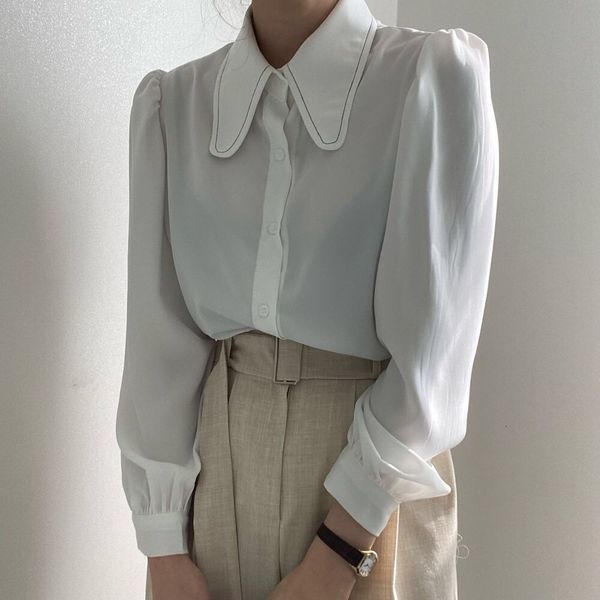 chic vintage solid loose all match new outwear 2021 lapel stylish retro women ol streetwear casual korean brief shirts p3bo, White
chic vintage solid loose all match new outwear 2021 lapel stylish retro women ol streetwear casual korean brief shirts p3bo, White