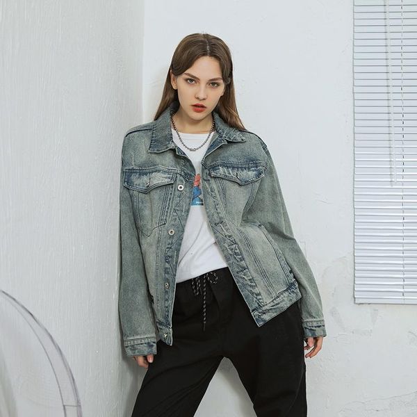 women's jackets womens basic denim jacket spring autumn loose single breasted short ladies jean coat female outwear, Black;brown
women's jackets womens basic denim jacket spring autumn loose single breasted short ladies jean coat female outwear, Black;brown