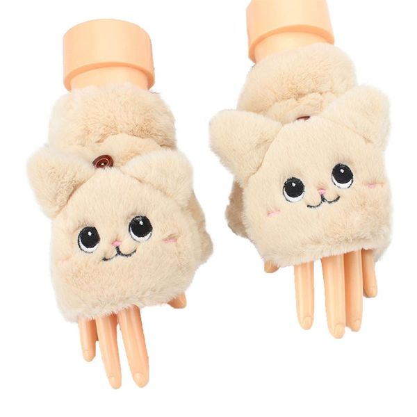 five fingers gloves female winter cartoon pattern embroidery half-finger warm glove with cover for women, Blue;gray
five fingers gloves female winter cartoon pattern embroidery half-finger warm glove with cover for women, Blue;gray