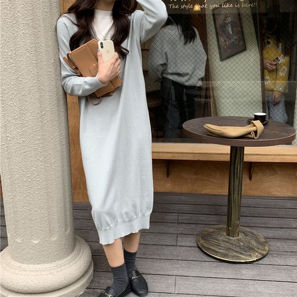 women dress long sweater fake two-piece half high collar beige blue knitted clothes patchwork autumn new casual fashion, White;black
women dress long sweater fake two-piece half high collar beige blue knitted clothes patchwork autumn new casual fashion, White;black