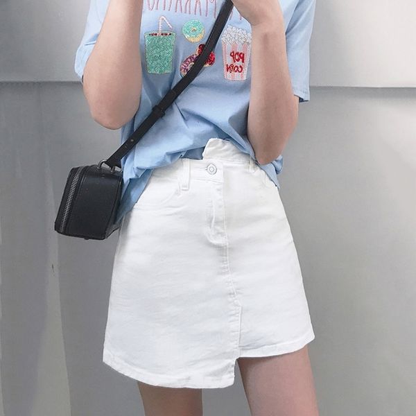 irregular white denim skirt women a-line short jean skirts loose all match spring summer ripped mini skirt streetwear 210309, Black
irregular white denim skirt women a-line short jean skirts loose all match spring summer ripped mini skirt streetwear 210309, Black