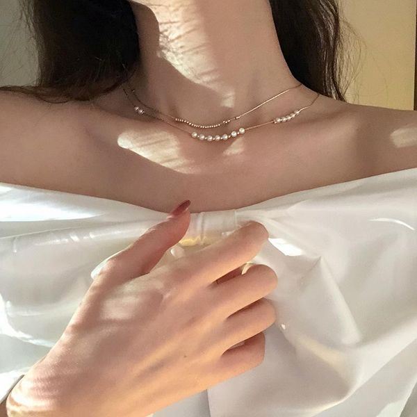 chokers pearl clavicle choker niche elegant design chain necklace for women wedding gift jewelry 2021 collares para mujer, Golden;silver
chokers pearl clavicle choker niche elegant design chain necklace for women wedding gift jewelry 2021 collares para mujer, Golden;silver