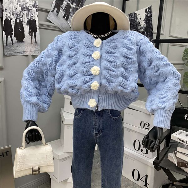soft and lazy cardigan 2020 new foreign style age reducing three dimensional flower long sleeve sweater, White;black
soft and lazy cardigan 2020 new foreign style age reducing three dimensional flower long sleeve sweater, White;black