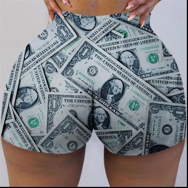 womens summer casual short pants personality multicolor dollar cash print pattern elastic high waist tight fitting pants, White;black
womens summer casual short pants personality multicolor dollar cash print pattern elastic high waist tight fitting pants, White;black