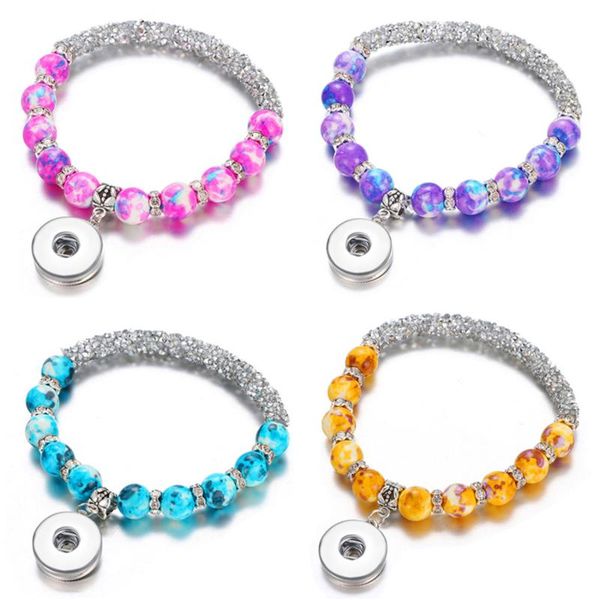 charm bracelets fashion beauty gradient colorful stone beads charming rhinestone snap bracelet elastic fit 18mm buttons jewelry ab0068, Golden;silver
charm bracelets fashion beauty gradient colorful stone beads charming rhinestone snap bracelet elastic fit 18mm buttons jewelry ab0068, Golden;silver