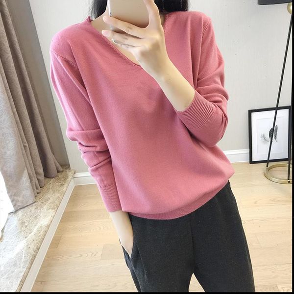 spring fall new sweater women inside loose pullover long sleeve v neck knit bottoming shirt drop shipping, White;black
spring fall new sweater women inside loose pullover long sleeve v neck knit bottoming shirt drop shipping, White;black