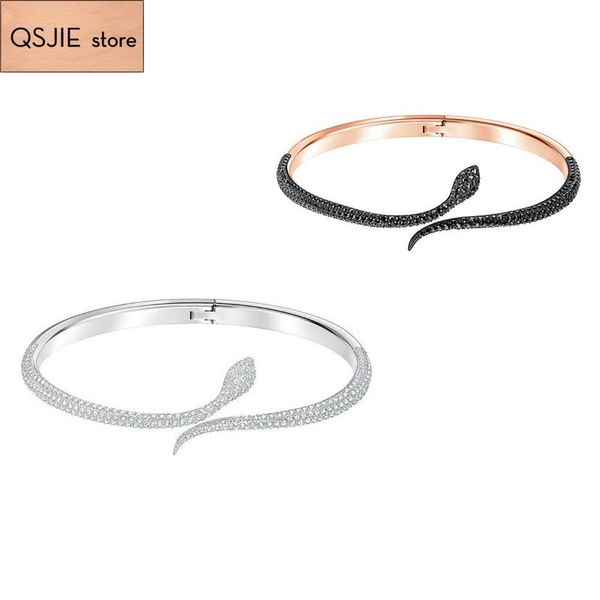 link, chain high-quality swa a mysterious snake bracelet, white snake, heart-shaped bracelet glamorous fashion jewelry, Black
link, chain high-quality swa a mysterious snake bracelet, white snake, heart-shaped bracelet glamorous fashion jewelry, Black
