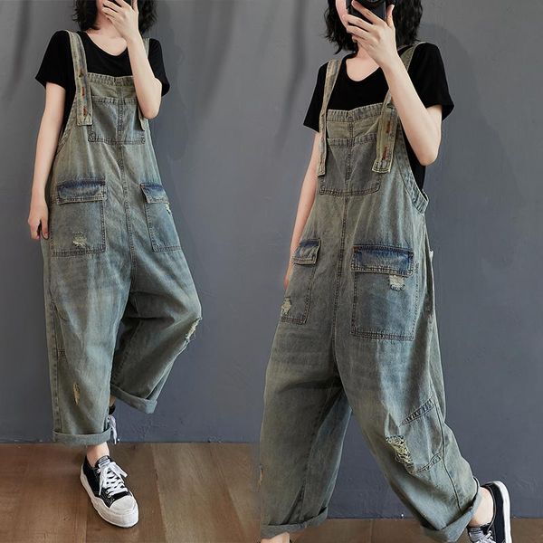 women's jeans autumn 2021 distressed hole denim back wide loose large size reduced age and thin one-piece trousers, Blue
women's jeans autumn 2021 distressed hole denim back wide loose large size reduced age and thin one-piece trousers, Blue