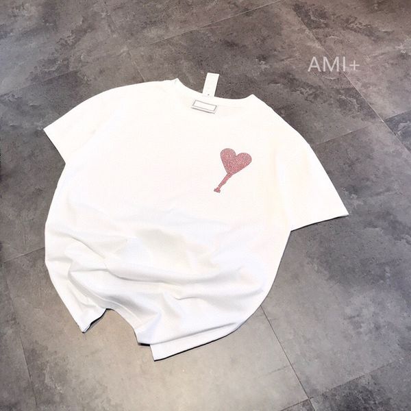 2021 summer new drill peach heart a round neck short sleeve men's and women's simple casual loose t-shirt, White;black
2021 summer new drill peach heart a round neck short sleeve men's and women's simple casual loose t-shirt, White;black